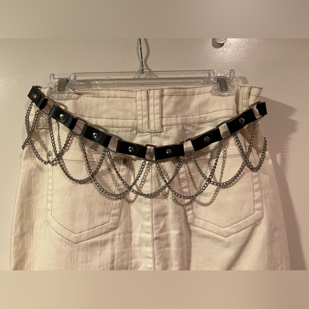 Leather (Could Be Faux Leather) With Chain Belt - Excellent Condition